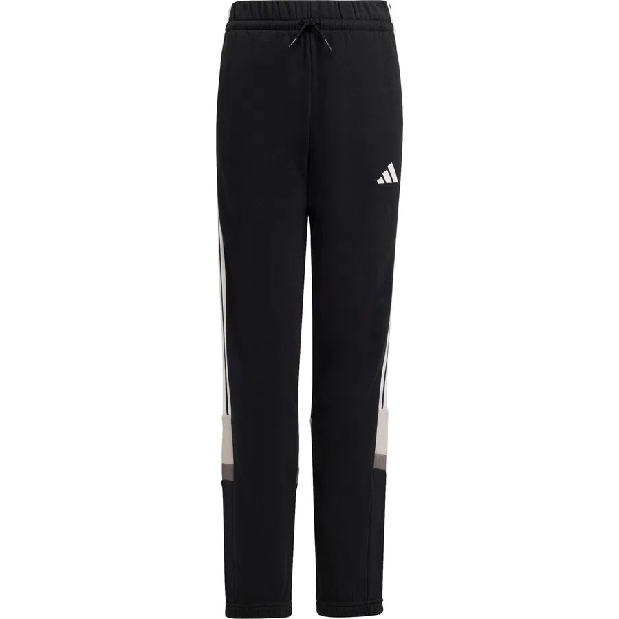 Детские спортивные штаны с флисом, модель Seasonal Essentials Tiberio 3 Stripes, adidas, Черный