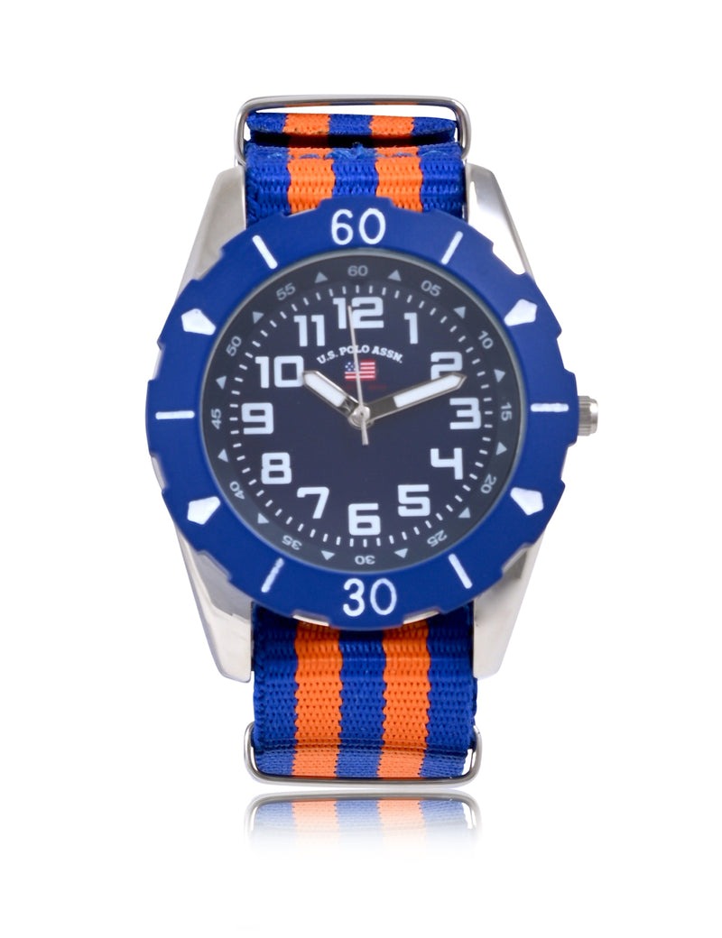 

Часы U.S. Polo Assn Uspa Junior Blue And Orange Nylon Strap, оранжевый/синий