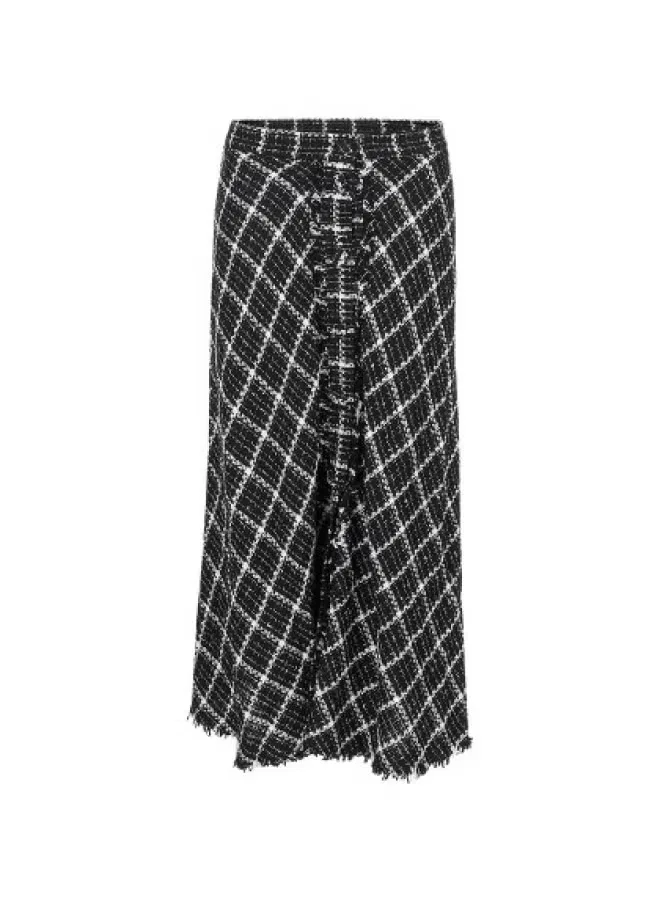 Юбка в клетку Zara, черно-белый