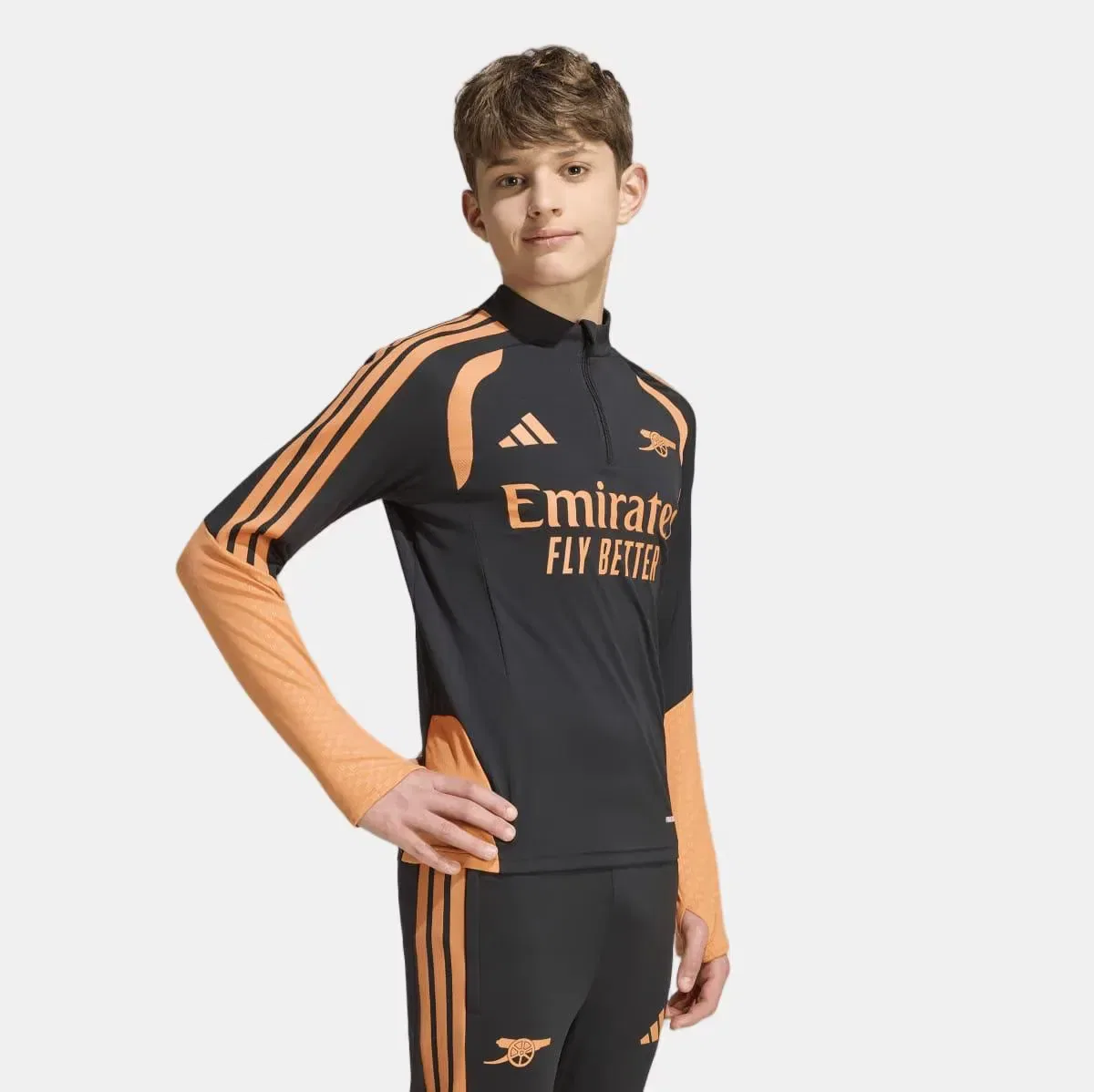 Детская худи с молнией для мальчиков Arsenal FC 2026/2027 adidas, Negro — фото 2