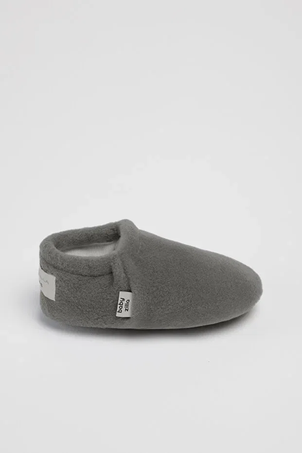 Детские пинетки из флиса с нескользящей подошвой Babyzilla, Dark Gray — фото 3