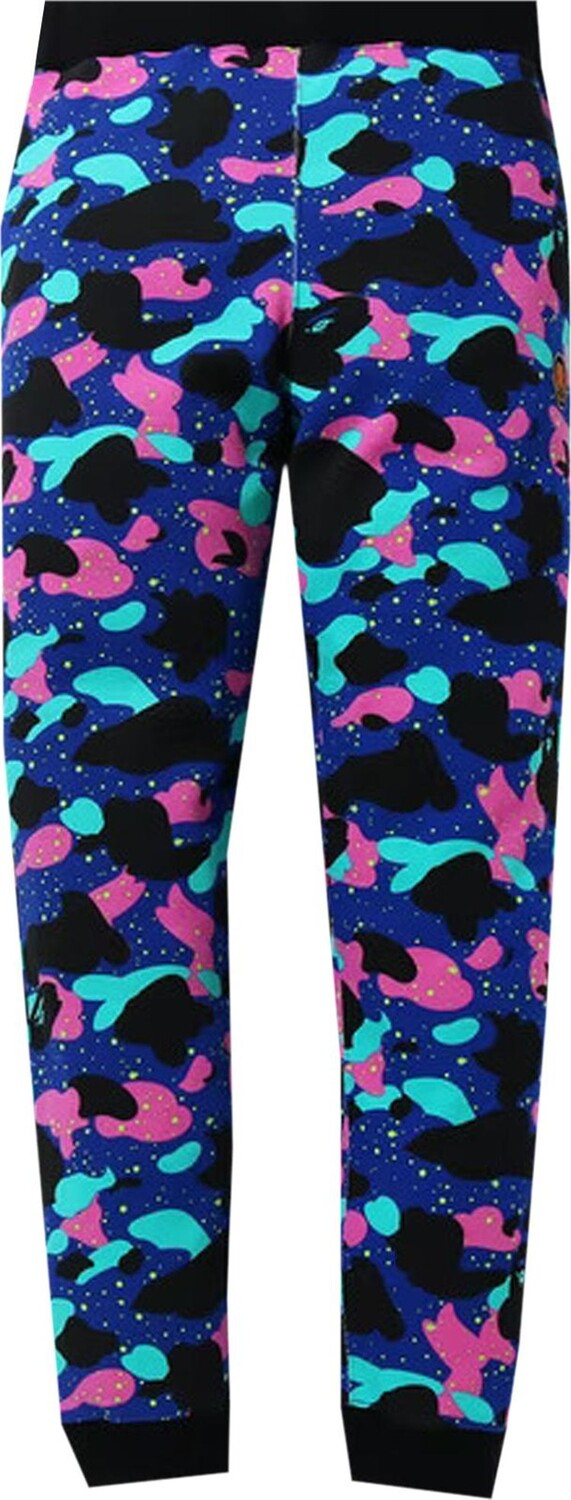 

Спортивные брюки BAPE x Kid Cudi Camo Slim Sweatpants 'Navy', разноцветный