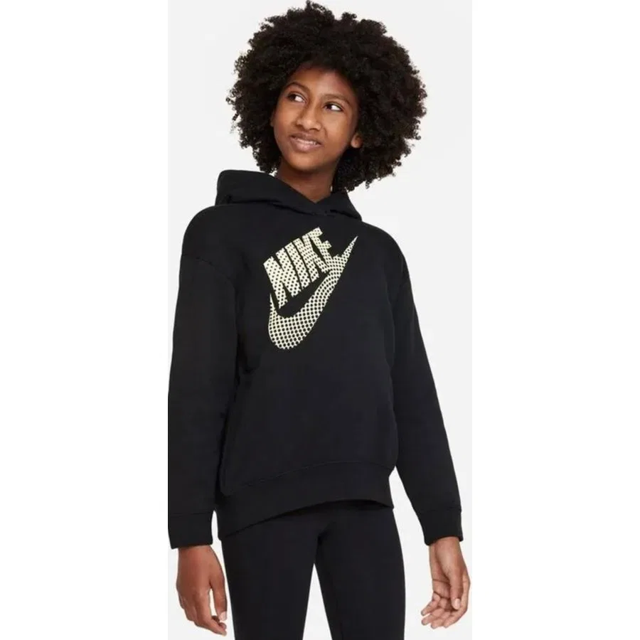 Детский свитшот с капюшоном Sportswear Hoodie Nike, Черный