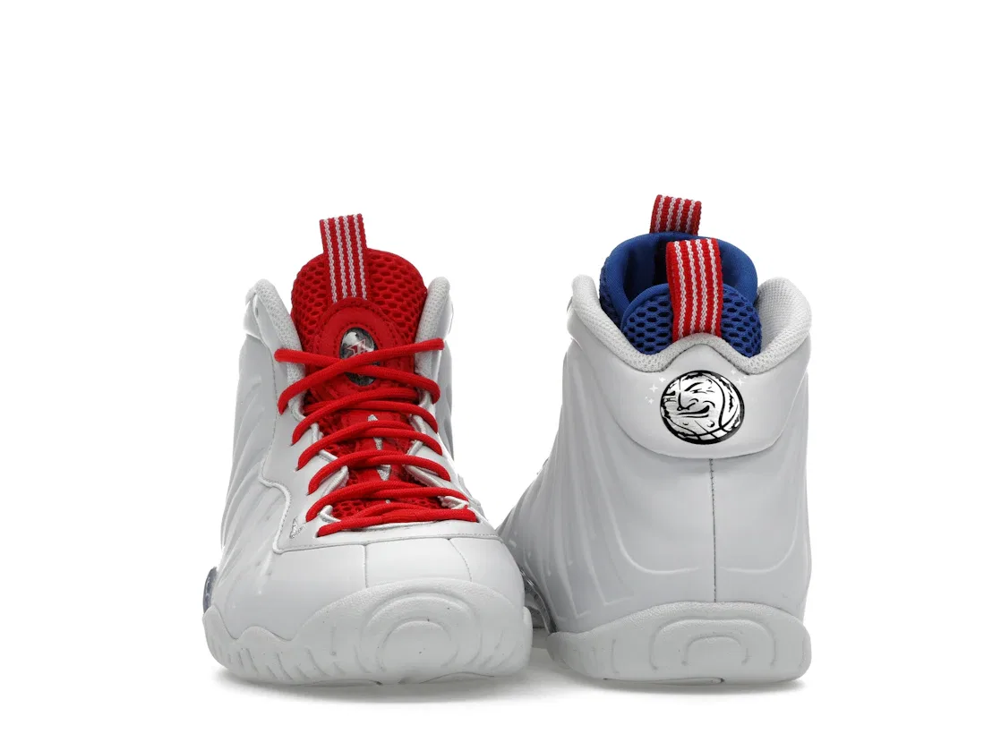 Детские кроссовки Lifestyle Nike Little Posite One, Photon Dust/University Red-Game Royal-Metallic Silver — фото 2