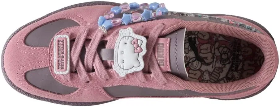 Детские кроссовки с принтом Palermo Hello Kitty and Friends PUMA, Plum Jam/Poised Pink — фото 4