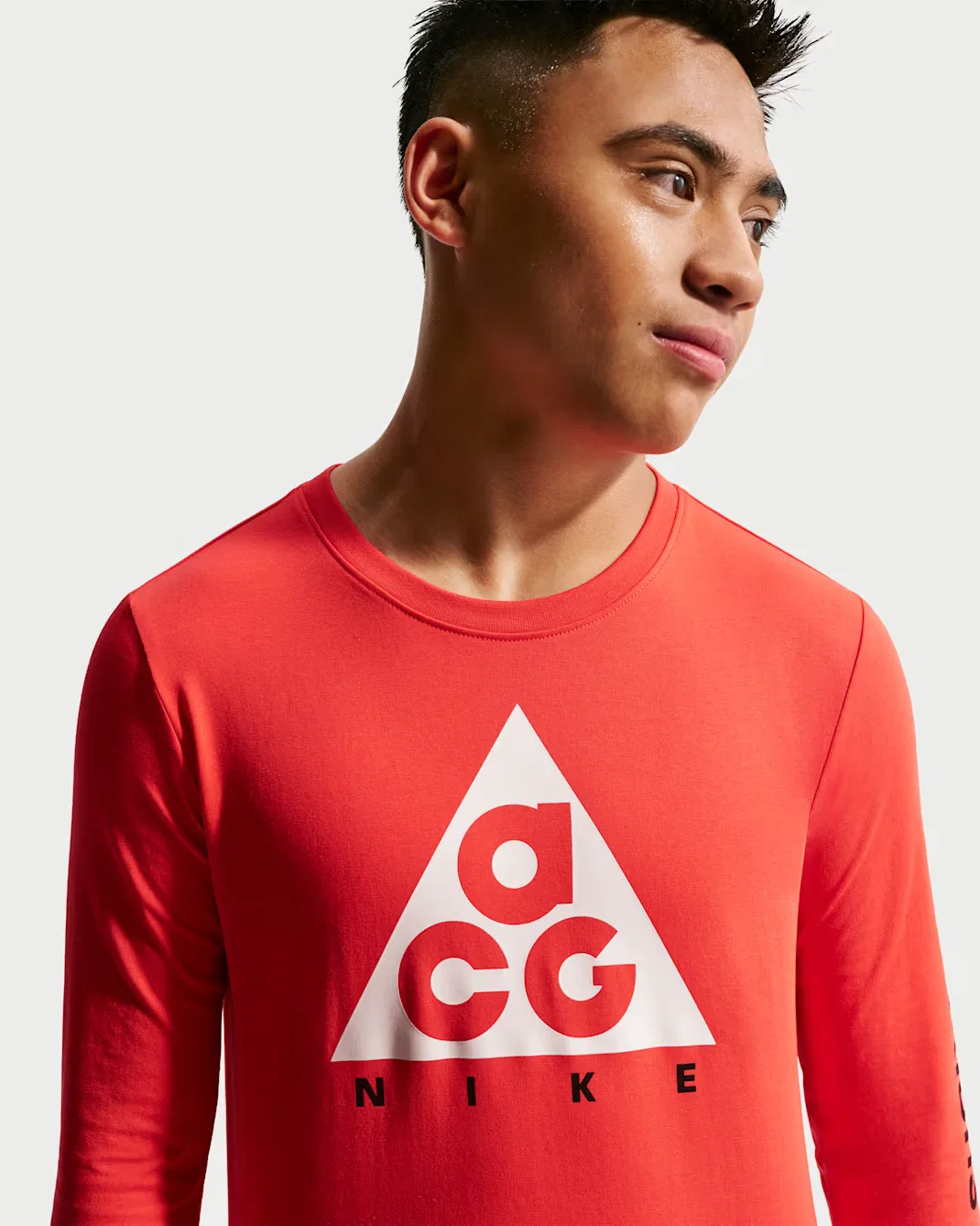 Детская футболка с длинными рукавами Dri-FIT Nike ACG, Light Crimson — фото 3