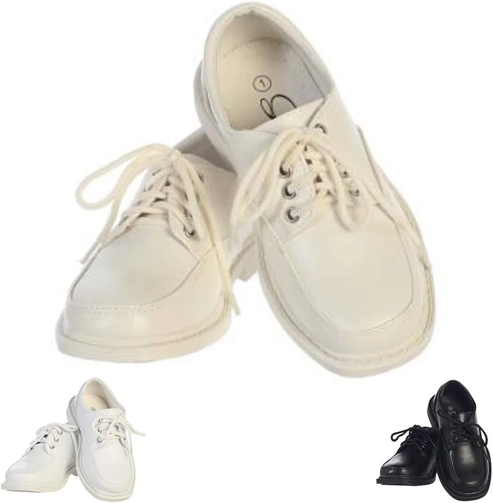 Детские оксфорды для мальчиков на шнуровке Lito Children's Wear, Ivory