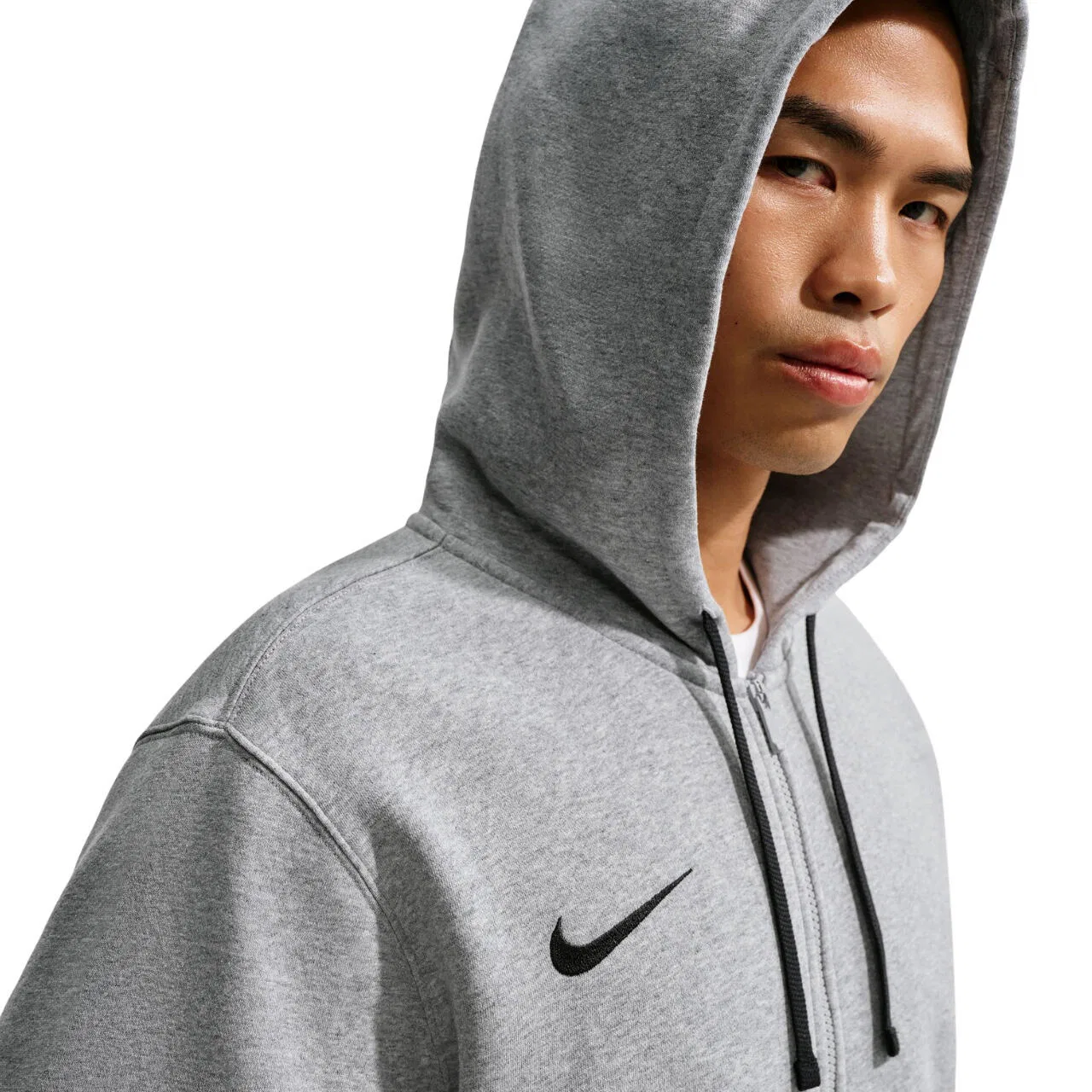 Мужское худи с капюшоном и молнией Nike Park 26 Fleece, Grey — фото 4