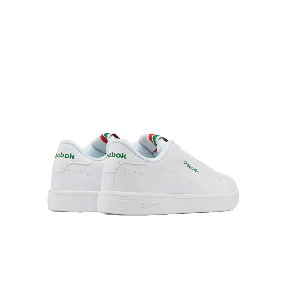 Детские кроссовки для мальчиков шнурованные Reebok Court Clean Reebok, White Glengreen Sportred — фото 4