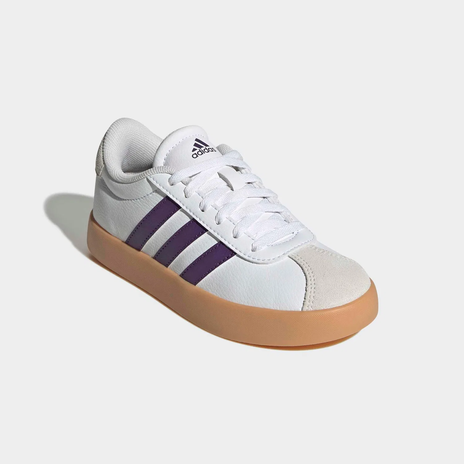 Детские кроссовки из замши с двойной подошвой Adidas Sportswear, Cloud White/Violet/Gum