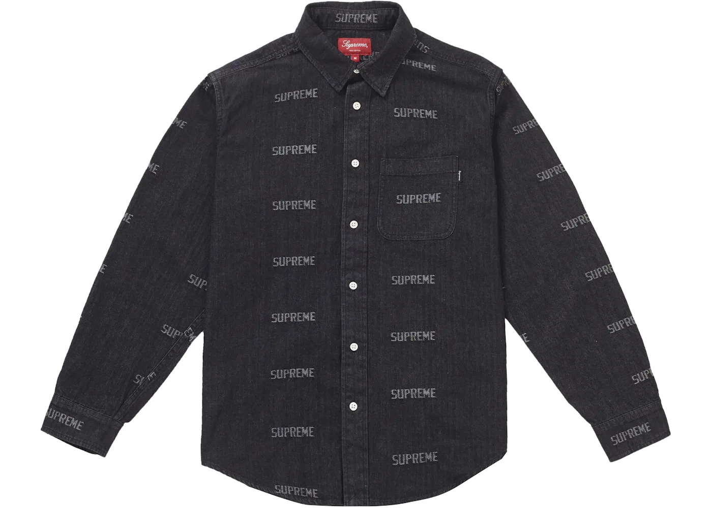Мужская рубашка джинсовая Supreme Shirt, Black