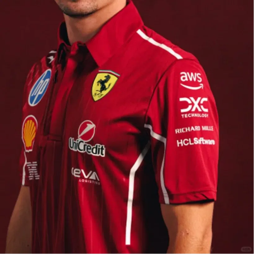 Детская футболка с принтом Scuderia Ferrari 2025 Team PUMA, Red — фото 4