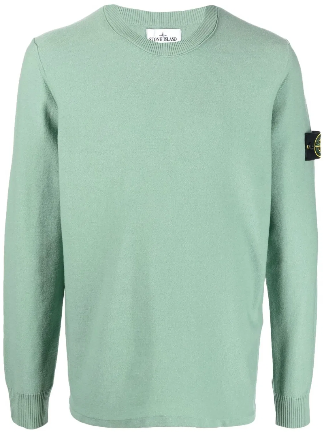 Джемпер с круглым вырезом Stone Island, зеленый