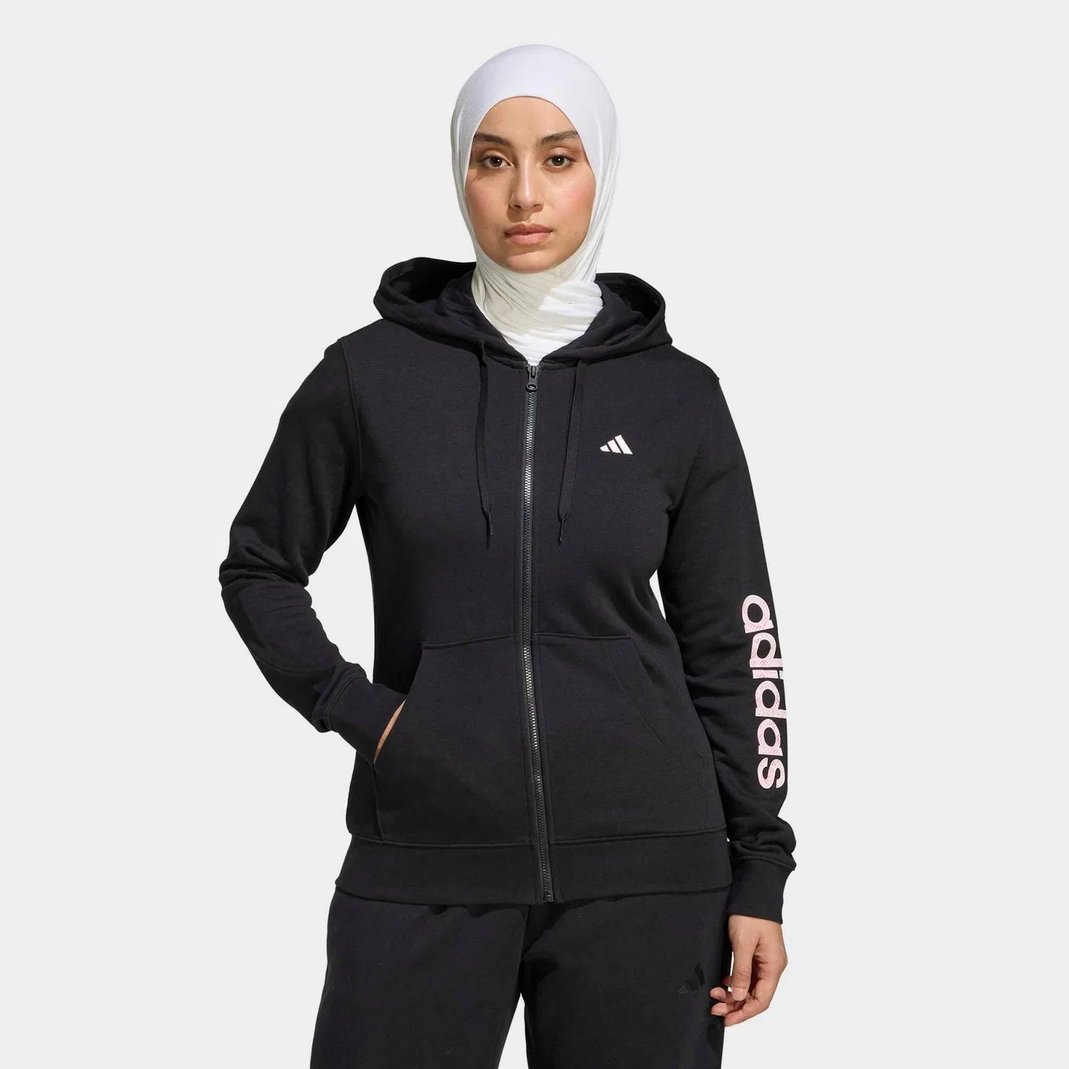 Женское худи с капюшоном Adidas, Schwarz