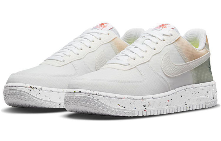 Кроссовки Nike Air Force 1 Low Crater, белый/оранжевый — фото 3