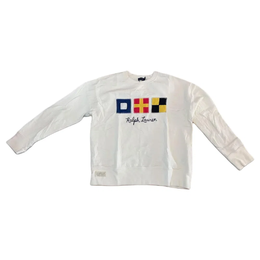 Женский свитшот с круглым вырезом White Polo Ralph Lauren, Белый