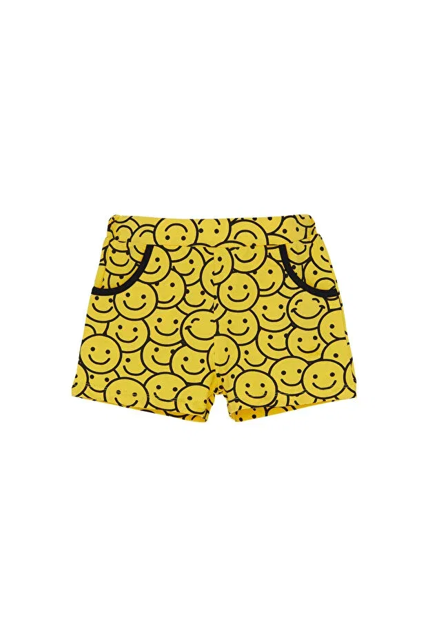 Детские шорты для девочек с принтом Smile pattern Lovetti, Patterned — фото 3