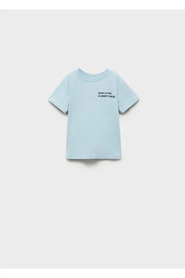 Детская футболка с принтом Mango Baby, Sky Blue