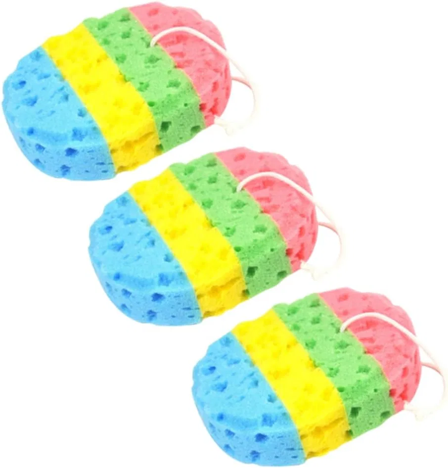 Губка для ванны из морской водоросли, набор 3 шт, CALLARON, Assorted Colours