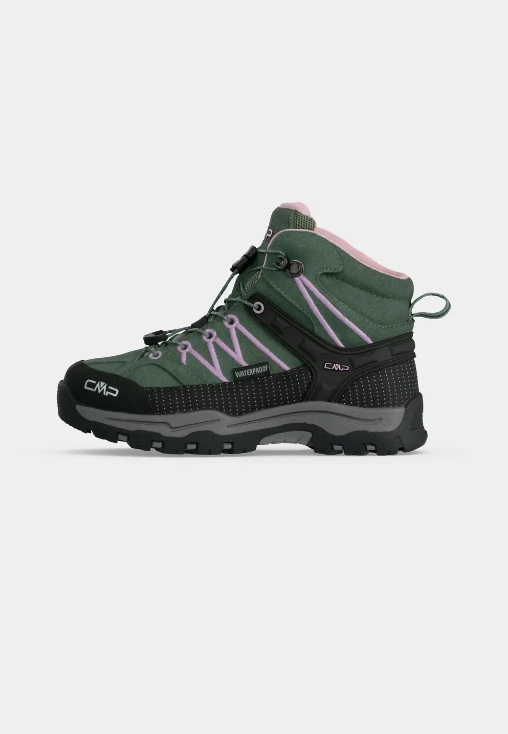 Детские походные ботинки Rigel Mid WP унисекс Cmp, Green Tea/Soft Pink — фото 2