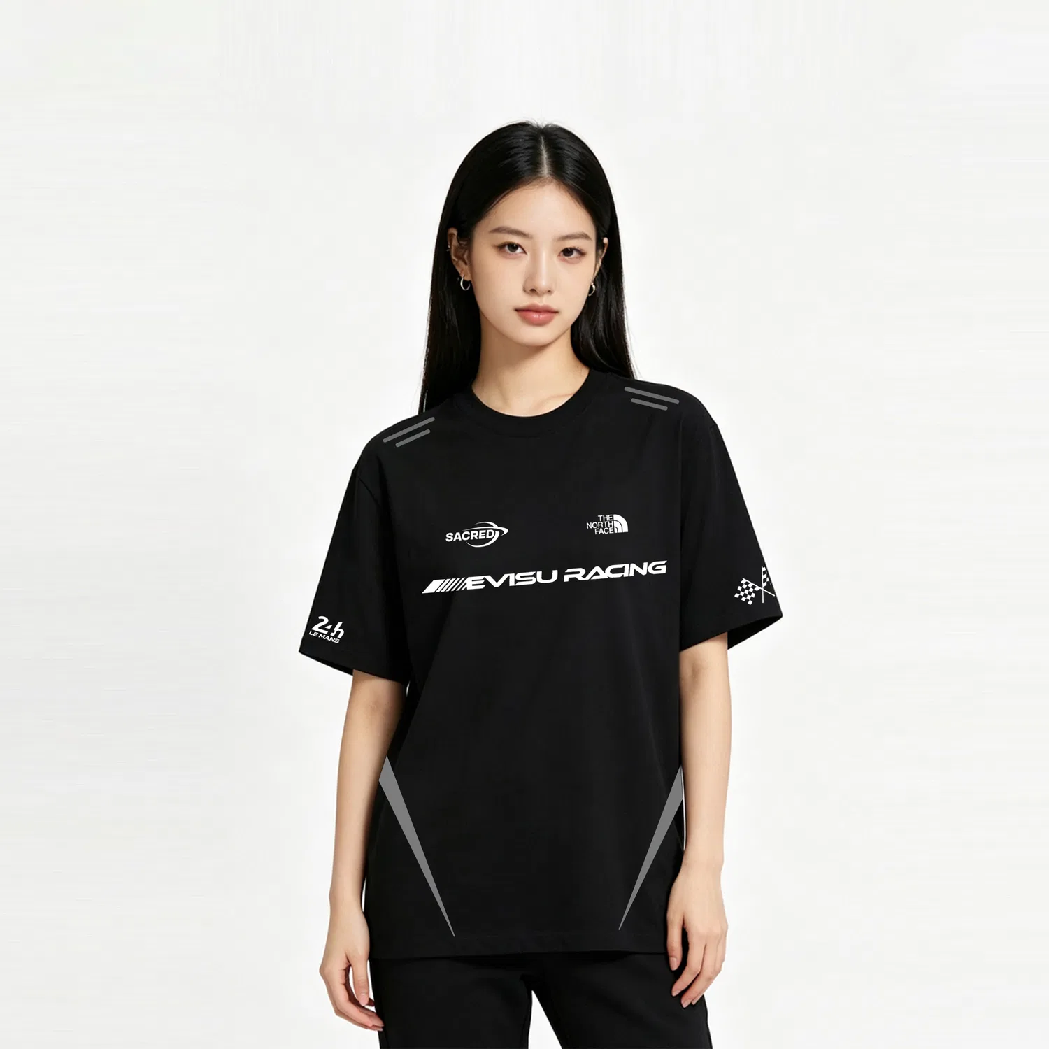 Детская футболка с принтом Black Racing Suit THE NORTH FACE — фото 4