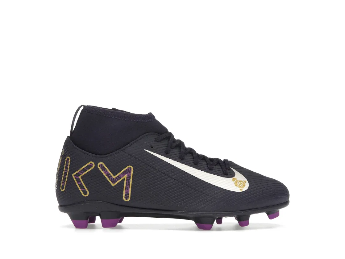 Детские бутсы Kylian Mbappé Nike Mercurial Superfly 10 Club MG, Grand Purple Pale Ivory
