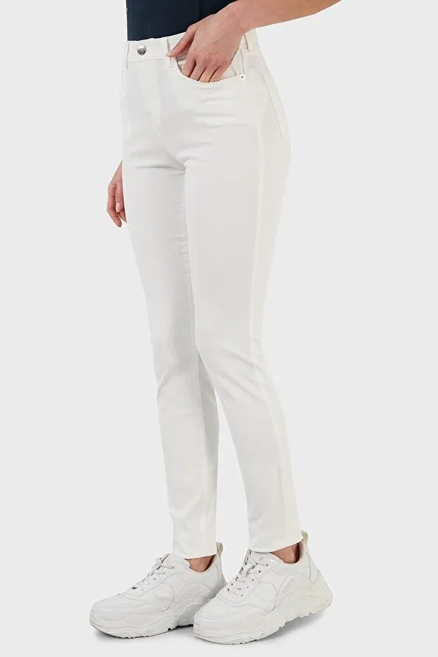 Женские джинсы скинни Emporio Armani, White — фото 3