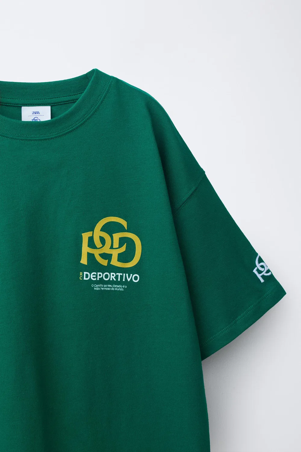 Футболка С ПРИНТОМ RC DEPORTIVO DE A CORUÑA ZARA, Green — фото 3