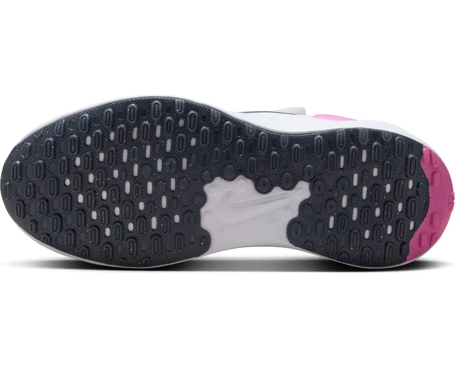 Детские кроссовки для девочек с уникальным дизайном Revolution 7 NIKE, White Midnight Navy Playful Pink — фото 4