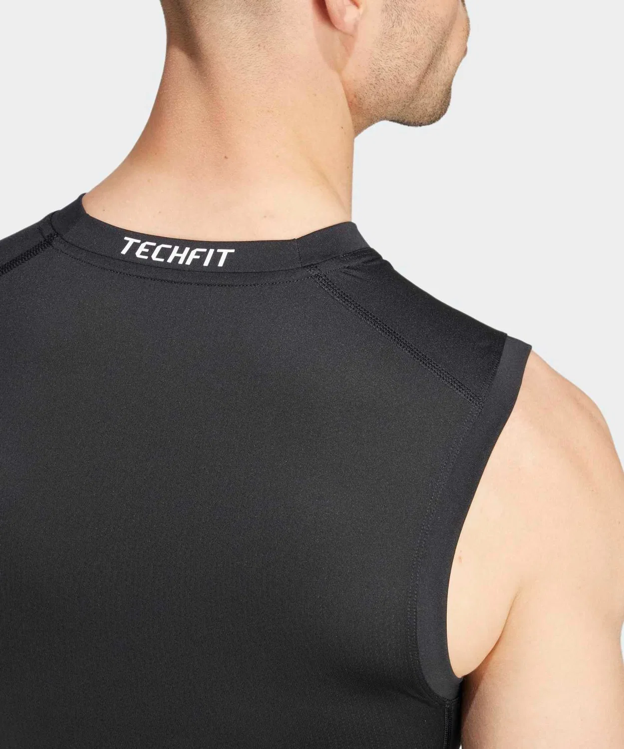 Мужская компрессионная майка без рукавов с технологией AEROREADY Adidas, Black — фото 4