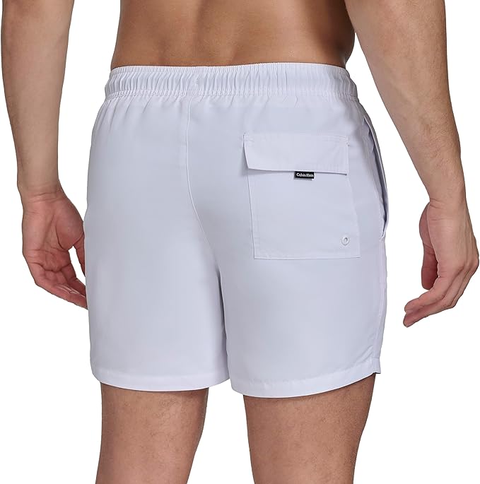 Плавательные шорты Calvin Klein Volley Quick Dry Lightweight Block Logo, белый — фото 4