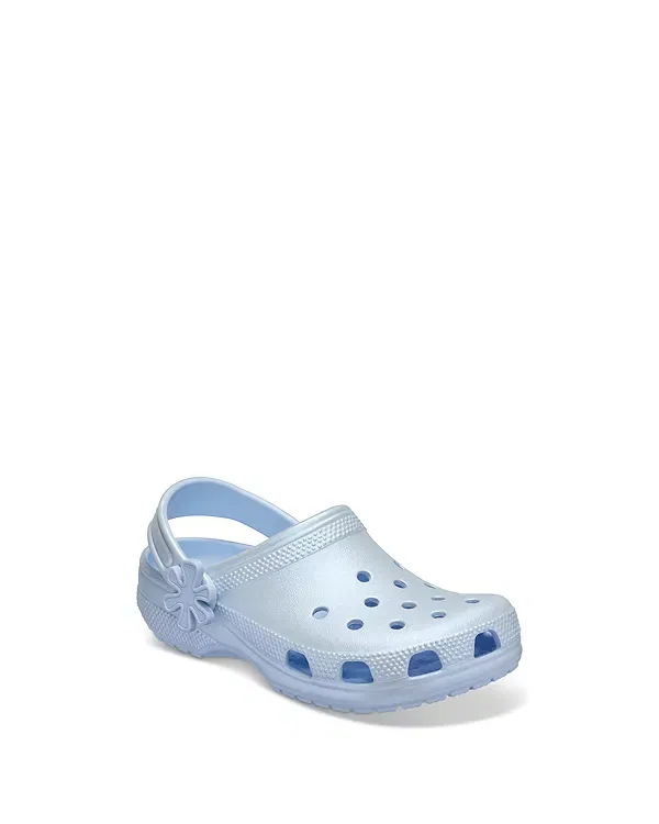 Детские сабо для девочек с жемчужным покрытием Crocs, Blue Frost
