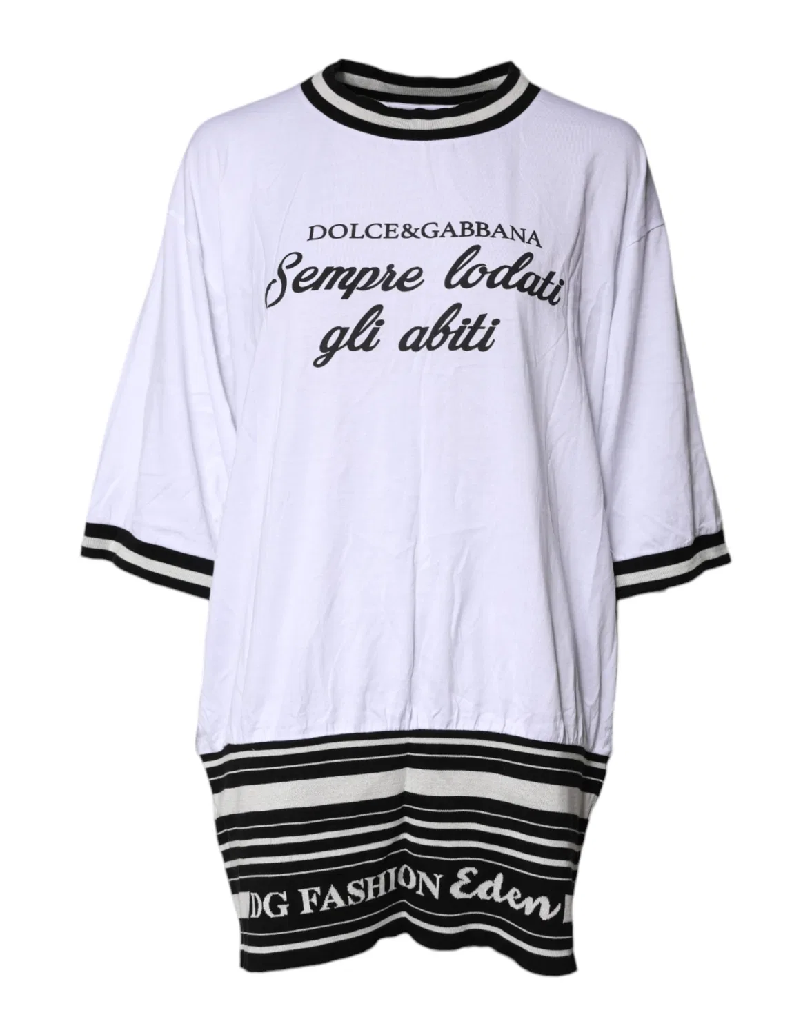 Женская футболка с принтом с круглым выворотом DG Fashion Dolce & Gabbana, White — фото 2