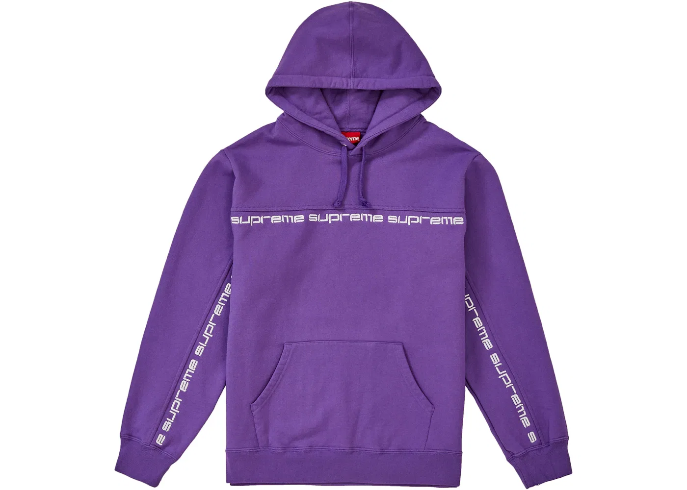 Мужская худи с принтом Supreme Text Stripe Supreme, Violet