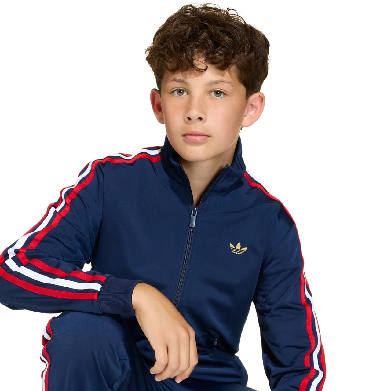Куртка для мальчиков Firebird Loose Track Top Adidas, цвет Night Indigo/Dark Football Gold — фото 4