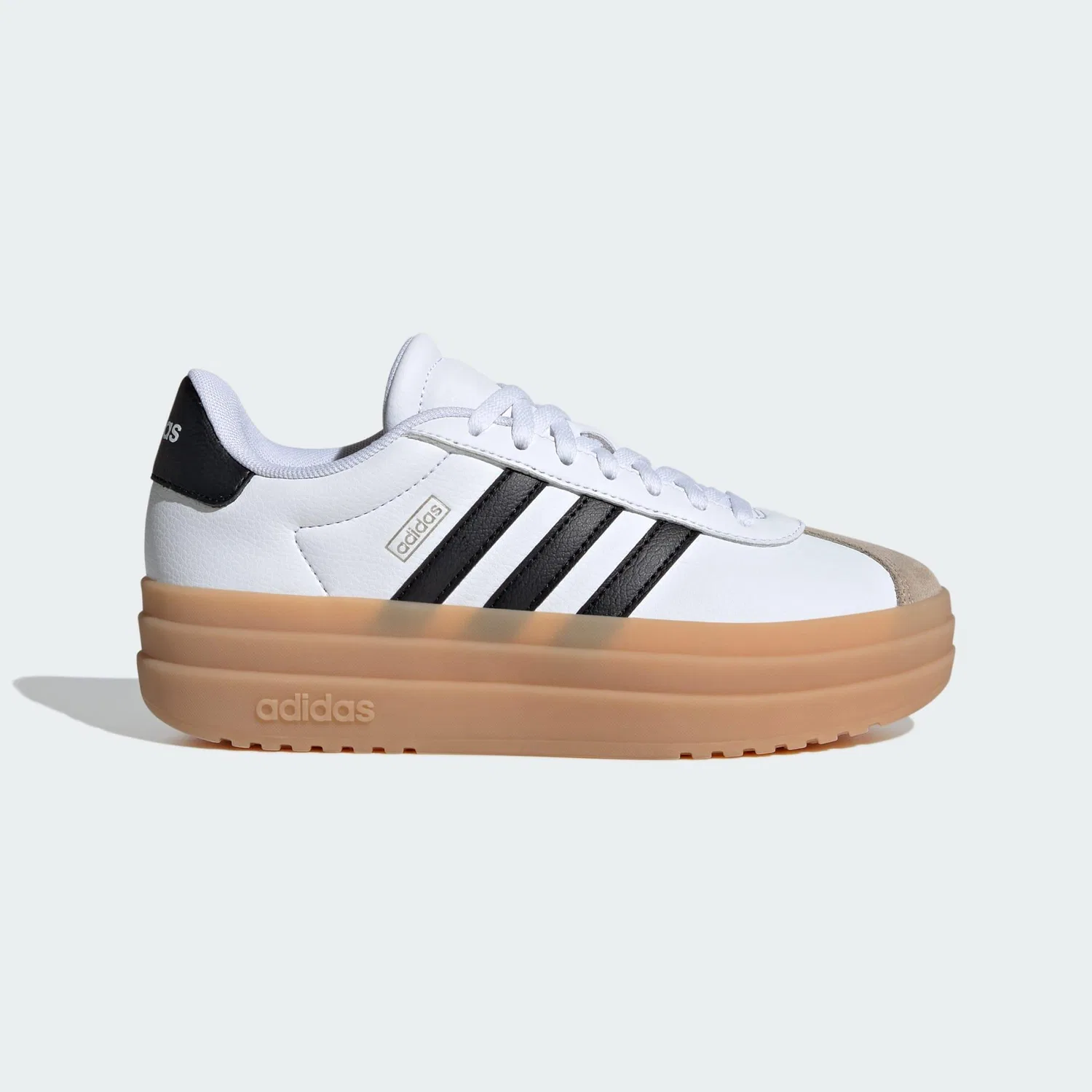 Детский кеды VL Court Bold Lifestyle Adidas, Weiss Schwarz Beige — фото 2
