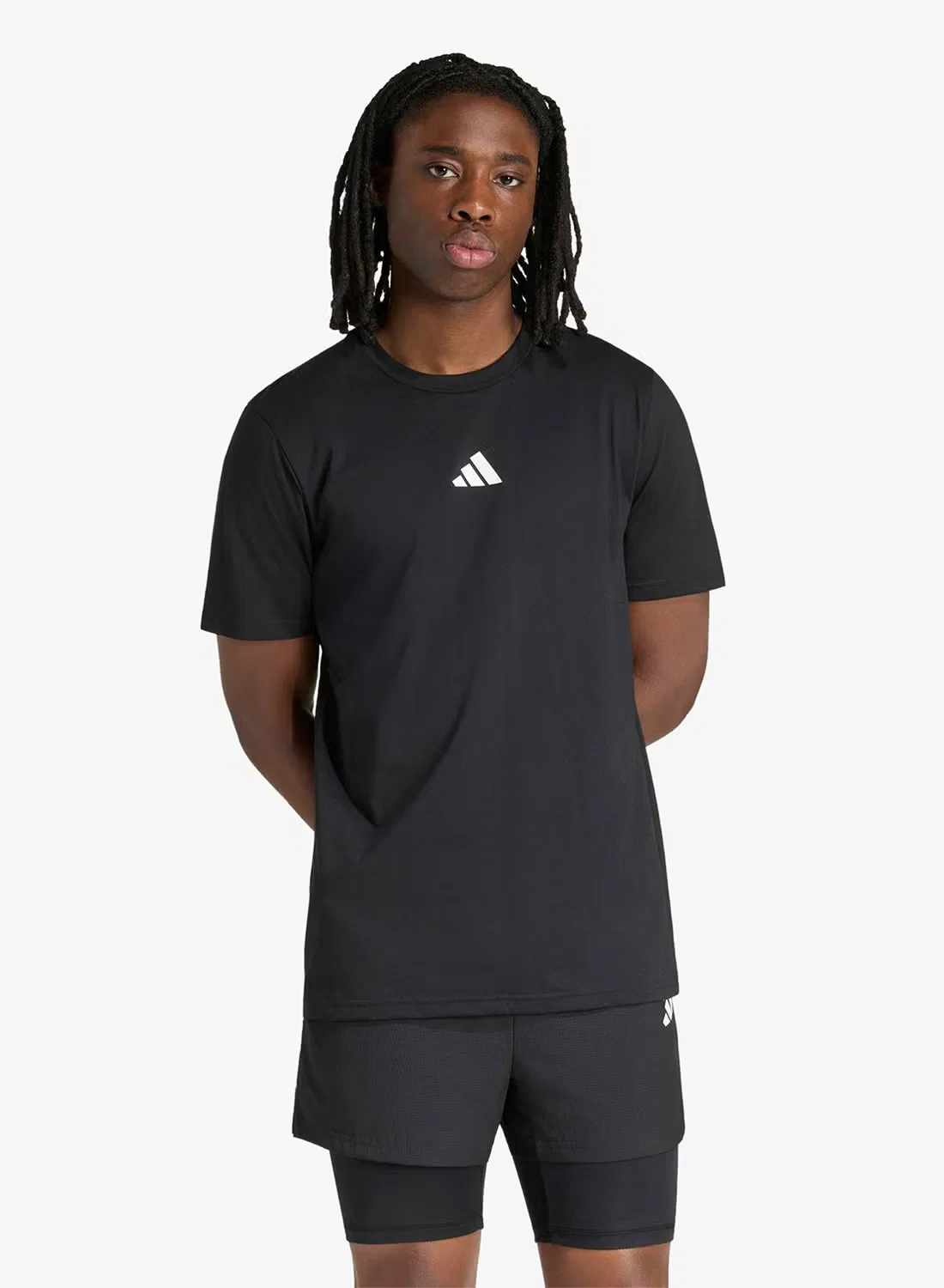 Футболка с принтом Camo Training Adidas, черный
