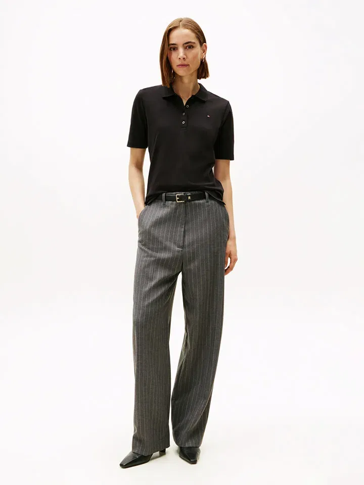 Поло черное Tommy Hilfiger, черный