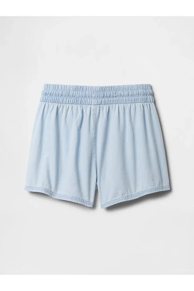 Детские шорты для девочек хлопковые Plain Gap, Blue-000 — фото 3