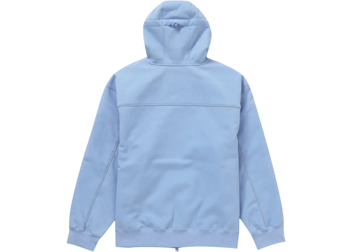Мужская худи с капюшоном на молнии с ветрозащитой Supreme Sweatshirt (FW23), Light Blue — фото 2