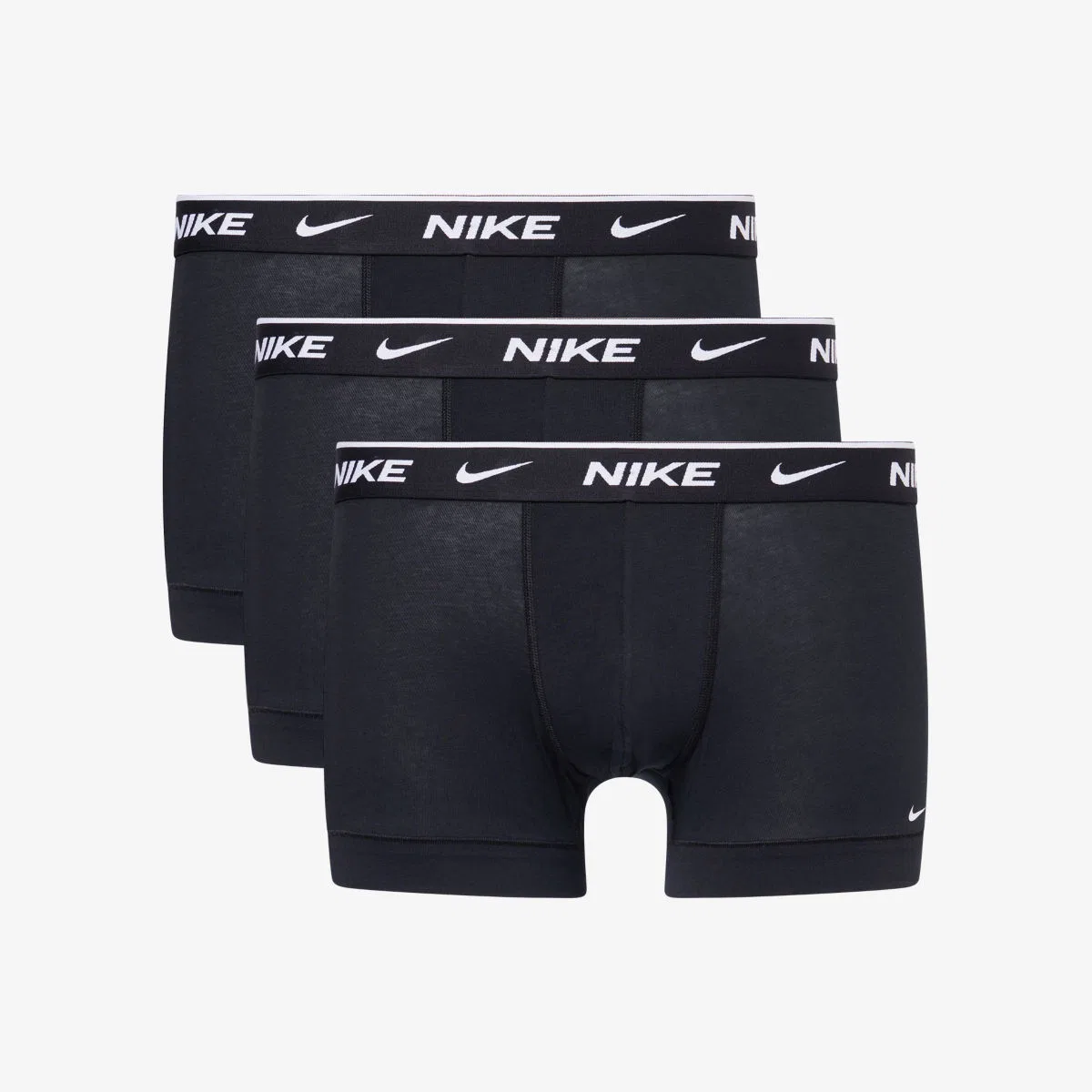 Базовый набор из трех плавок из эластичного хлопка Nike, черный