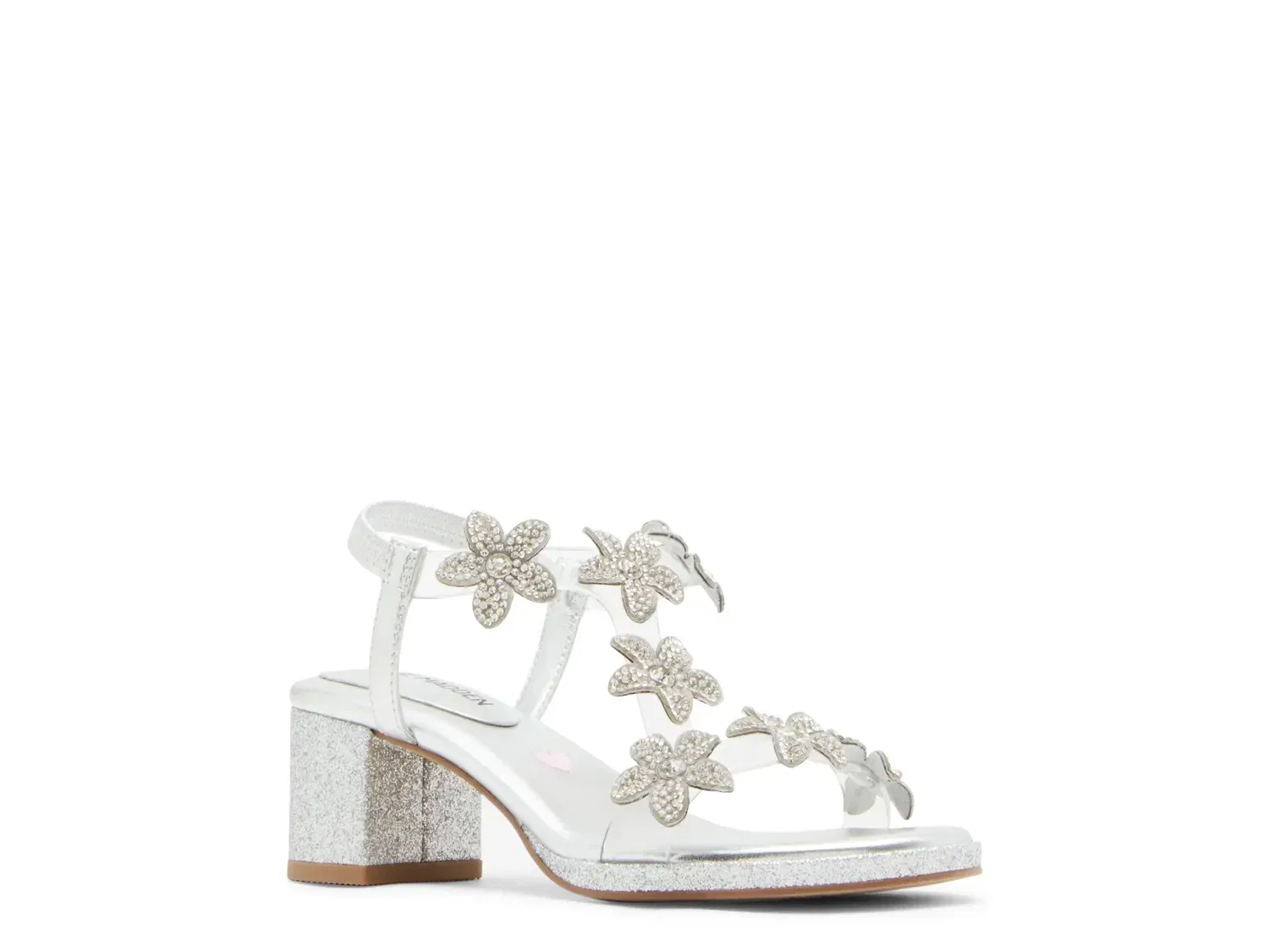 Сандалии с кристаллами Savvy, Steve Madden, серебряный