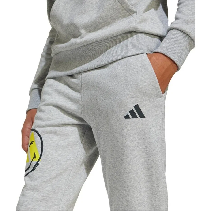 Спортивные брюки с принтом Smiley adidas J SMI PANT, Серый — фото 4