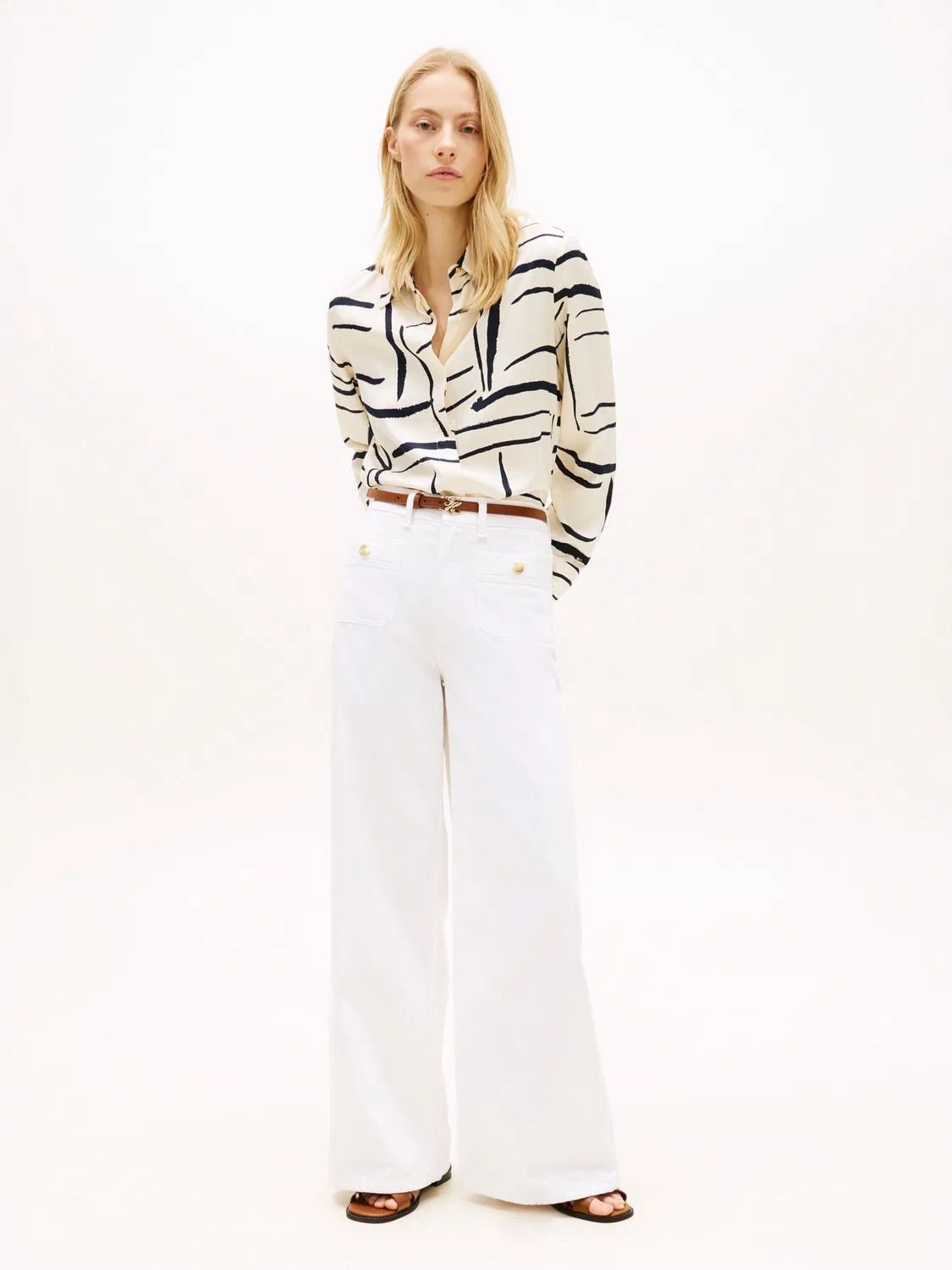 Рубашка из вискозного твила, Regular Fit Tommy Hilfiger, белый — фото 2