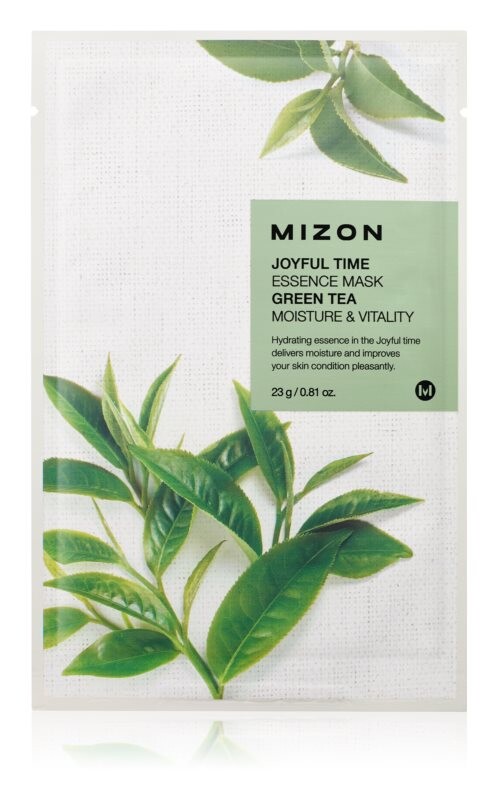 

Льняная маска с увлажняющим и оздоравливающим эффектом Mizon Joyful Time Green Tea