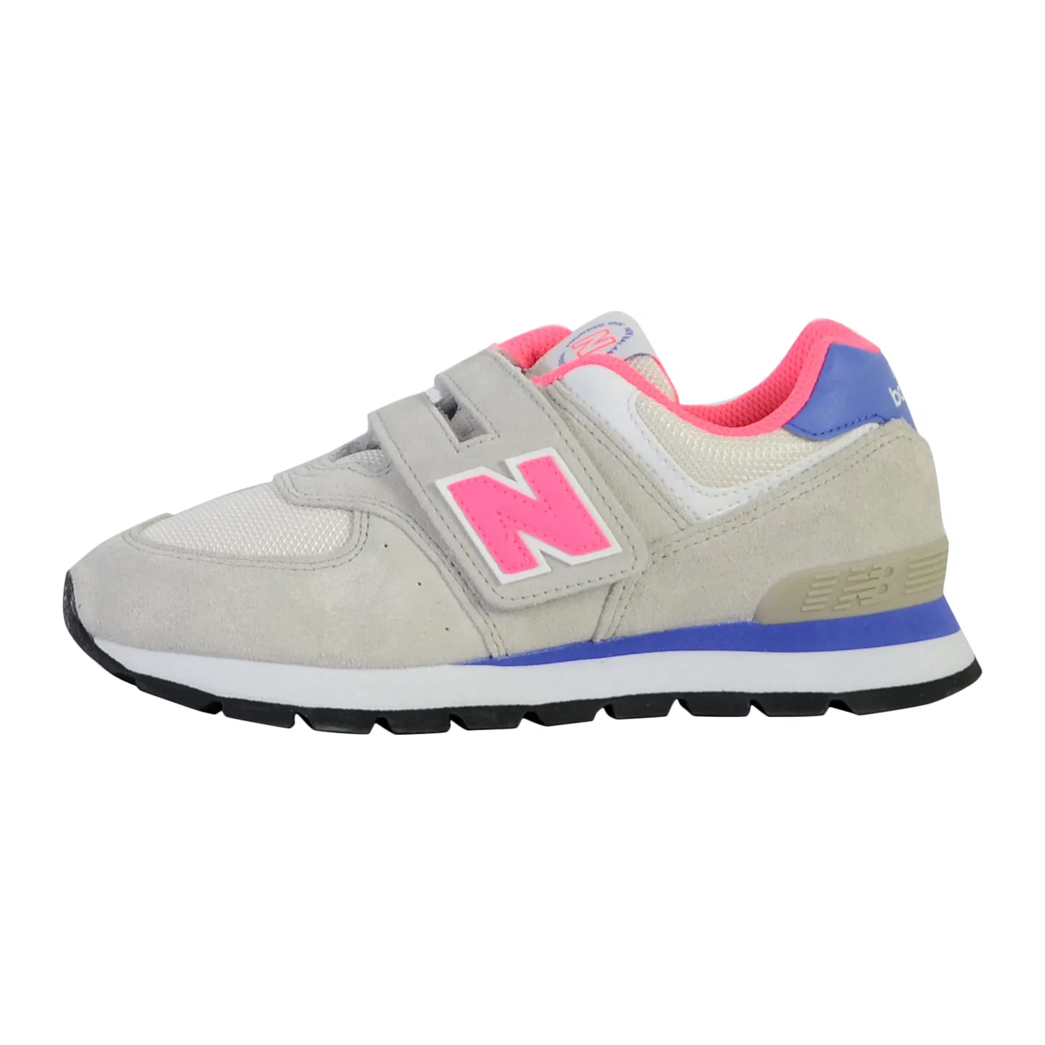 Детские кроссовки для девочек с липучками 574 Hook and Loop New Balance, Grey
