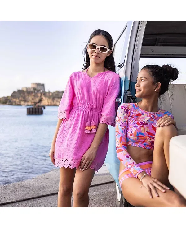 Детское пляжное покрывало для девочек с моделью Bubble Gum Beach Snapper Rock, розовый — фото 3