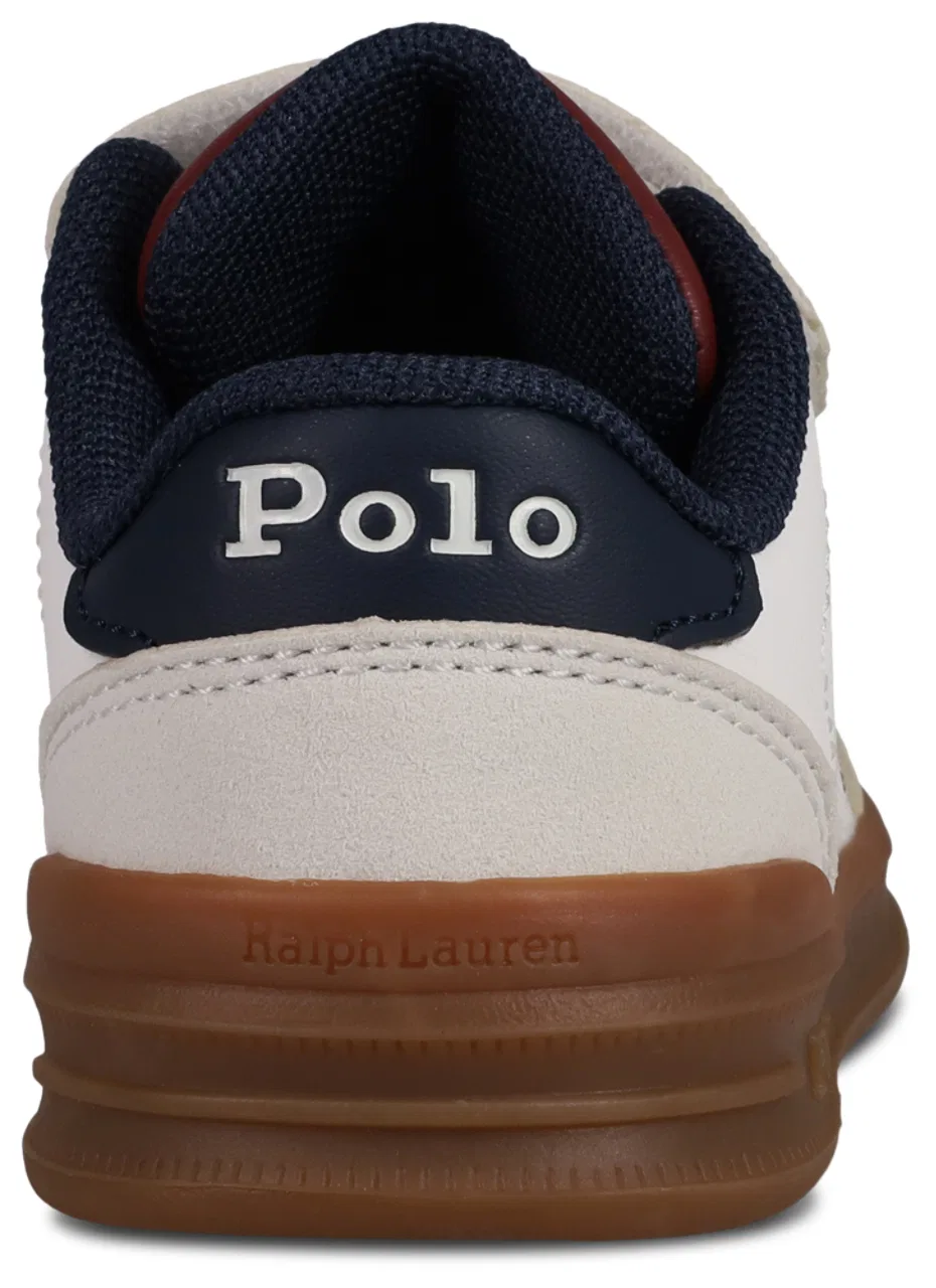 Детские кроссовки для мальчиков на липучках Hollis Ez Polo, Paper White/Navy/Green — фото 3