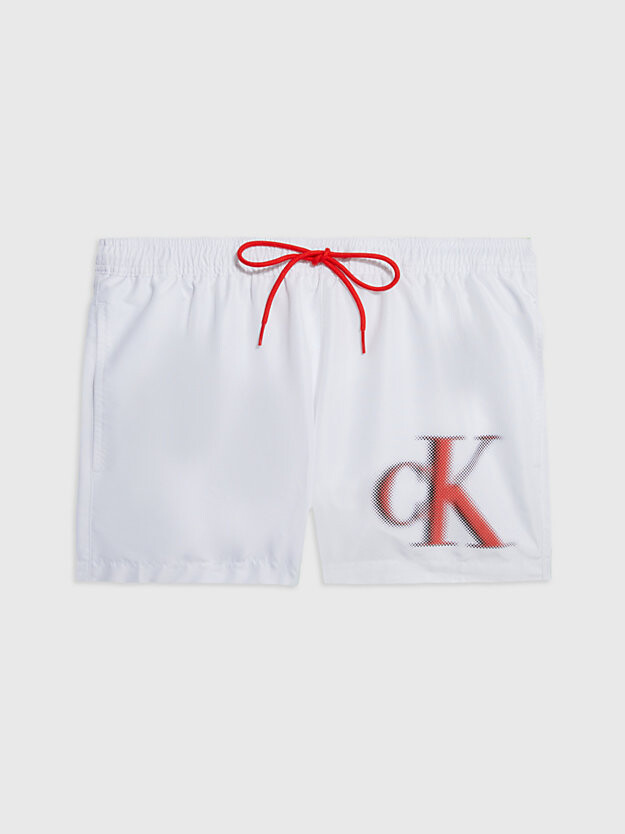 

Короткие шорты для плавания с кулиской - CK Monogram Calvin Klein, белый