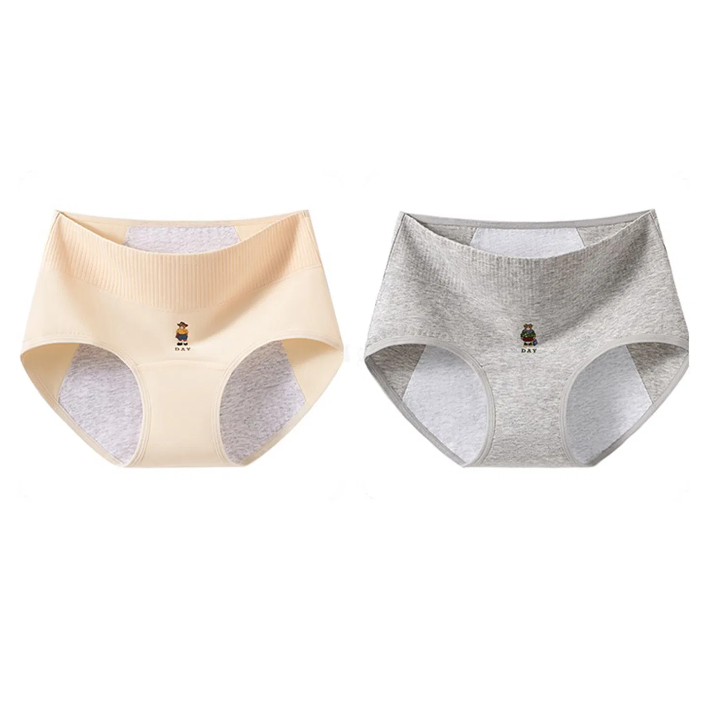Детские трусы для девочек хлопковые Red bean, 2 Shades, Shuffles: Apricot + Heather Gray